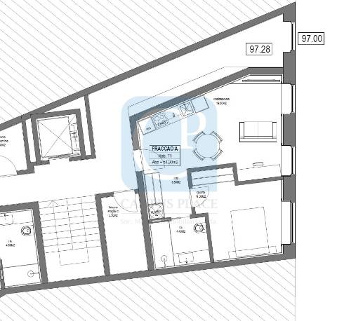 Apartamento T1 em construção no Bonfim, Porto