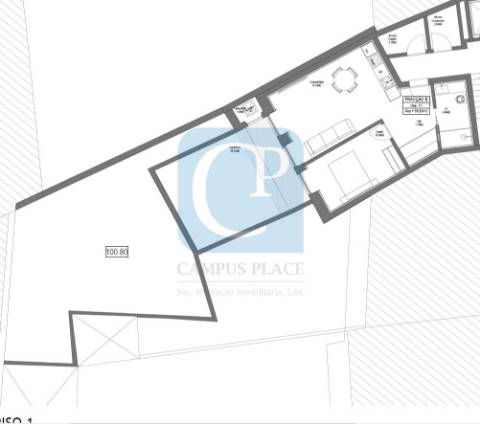 Apartamento T1 em construção no Bonfim, Porto