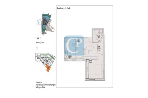 Apartamento T1 no Empreendimento Campus Prestige em Pedrouços, Maia