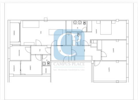 Apartamento T3+1 equipado com varanda em Ramalde, Porto