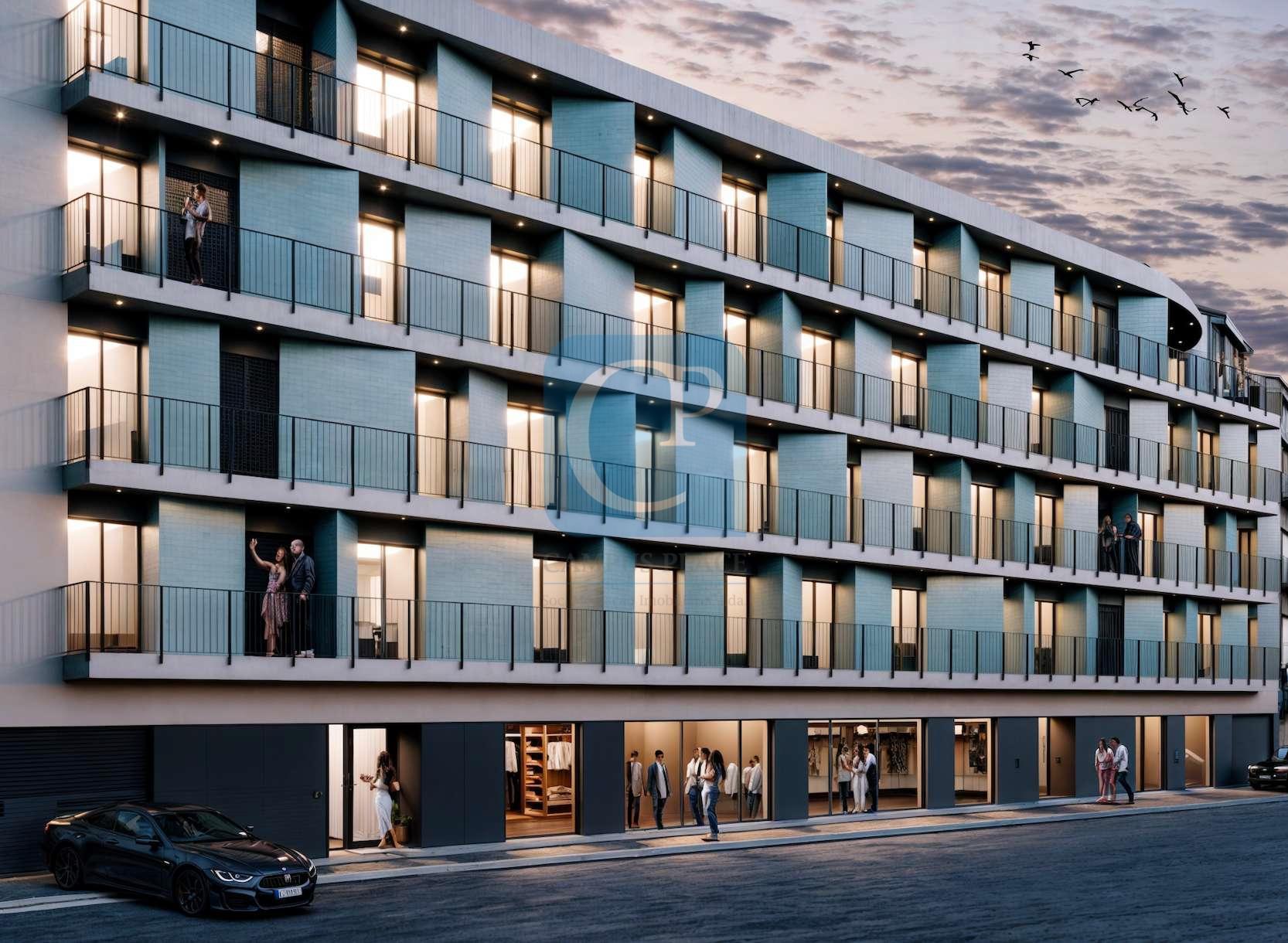 Apartamento T1 em construção, no empreendimento Costa Cabral Flats