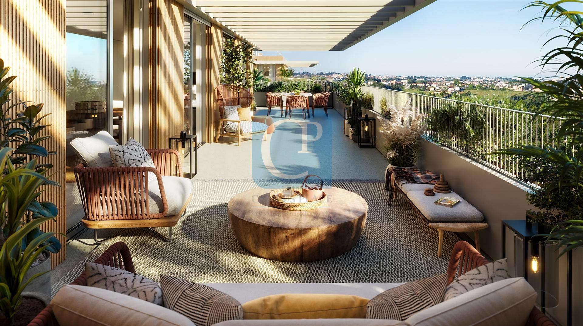 Apartamento T3 com piscina e ginásio no Empreendimento Verde Vale no centro da Maia