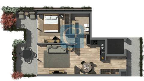 Apartamento T1 no Empreendimento Oporto Metropolitano