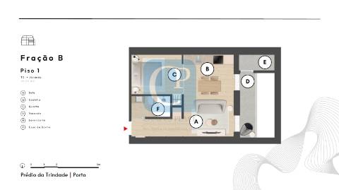 Apartamento T1, Empreendimento Trindade, na Baixa do Porto