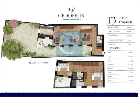 Apartamento T3 Duplex em construção, no Empreendimento Cedofeita 497