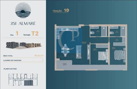 Apartamento T2 em construção no Empreendimento 351 Almare - Viana do Castelo