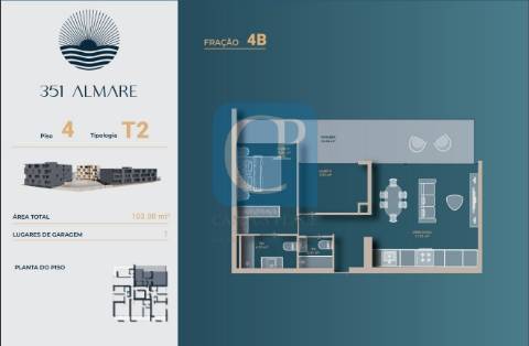 Apartamento T2 em construção no Empreendimento 351 Almare - Viana do Castelo