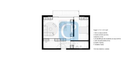 Apartamento T1+1, em construção, Empreendimento Casas do Horto.