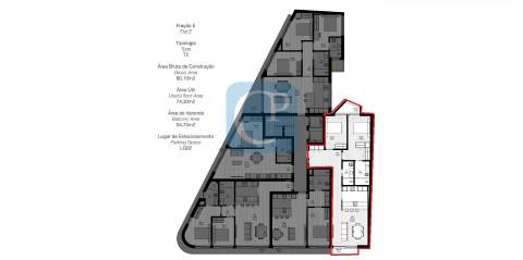 Apartamento T2 em construção, no Empreendimento LA LYS RESIDENCE