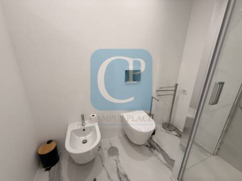 Apartamento T0 com varanda e garagem em Leça da Palmeira