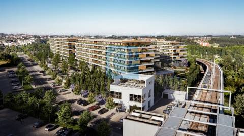 Apartamento T3 com piscina e ginásio no Empreendimento Verde Vale no centro da Maia