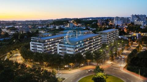 Apartamento T3 com piscina e ginásio no Empreendimento Verde Vale no centro da Maia