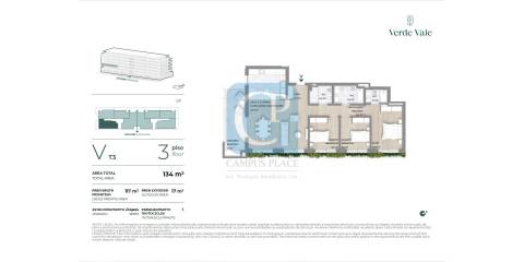 Apartamento T3 com piscina e ginásio no Empreendimento Verde Vale no centro da Maia