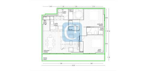 Apartamento T2 em construção no Empreendimento Valongo Urban, Valongo