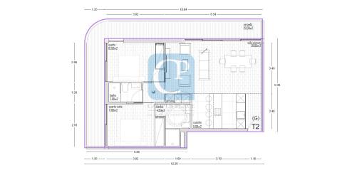 Apartamento T2 em construção no Empreendimento Valongo Urban, Valongo