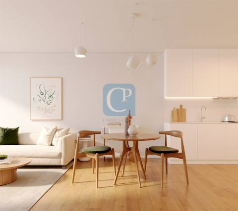 Apartamento T0 com terraço no Empreendimento Moinho de Vento Flats em Leça da Palmeira