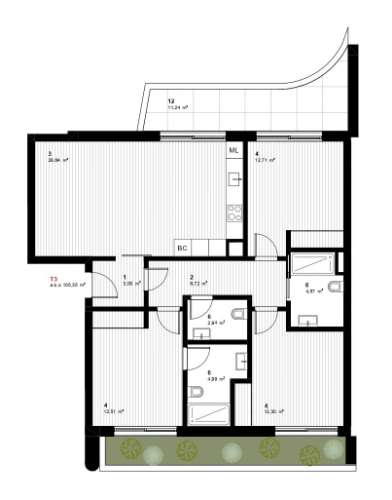 T3 em Empreendimento junto á Praia na Póvoa de Varzim