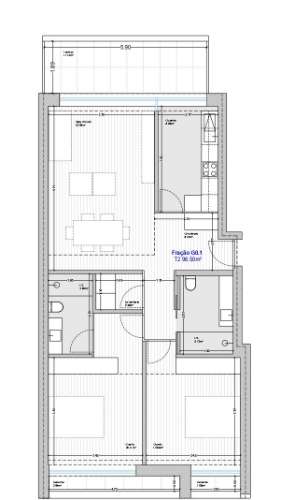 T2 com terraço no Centro de Vila do Conde
