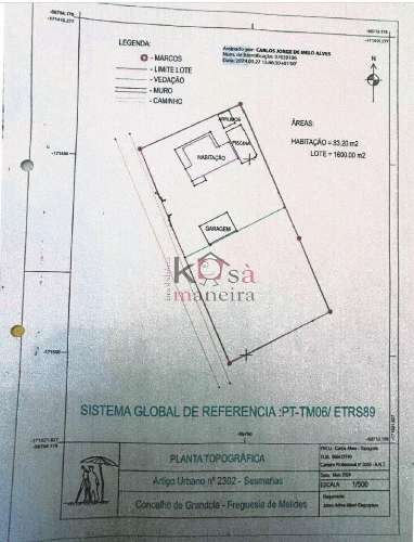 Moradia Rústica V2, da Lagoa De Melides com piscina! terreno  1.600m².