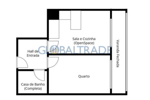 Apartamento T1 Mobilado & Equipado no Porto