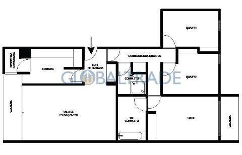 Apartamento T3 em Foz do Sousa