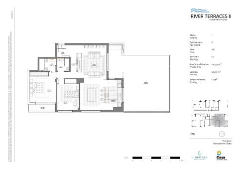 Apartamento T2 com terraço em Pombal