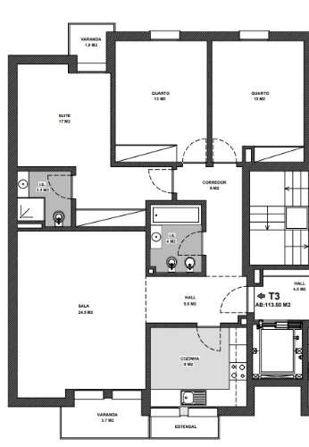 Apartamento T3, novo, em Coimbra
