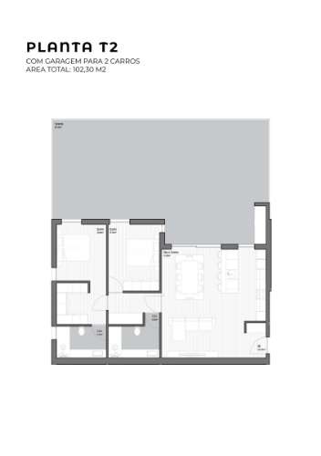 Apartamento T2 com terraço em Vila Nova de Poiares