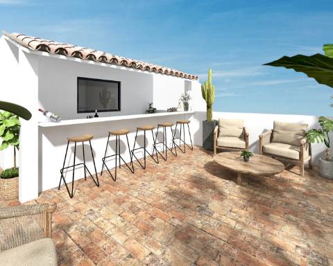 PROJETO APROVADO | Casa geminada tradicional para renovação completa I 3 quartos I Pátio I Piscina I Açoteia I Olhão