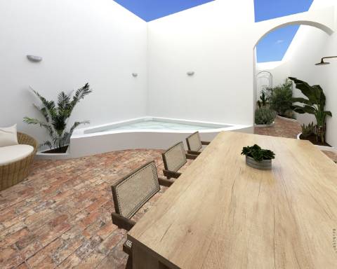 PROJETO APROVADO | Casa geminada tradicional para renovação completa I 3 quartos I Pátio I Piscina I Açoteia I Olhão
