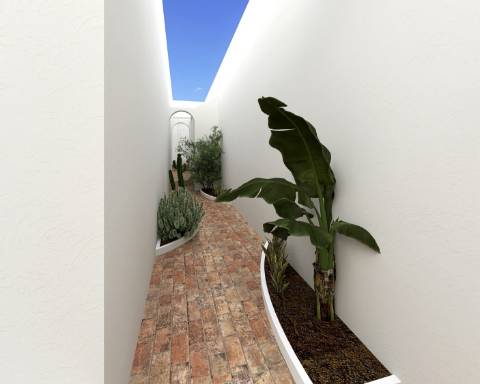 PROJETO APROVADO | Casa geminada tradicional para renovação completa I 3 quartos I Pátio I Piscina I Açoteia I Olhão