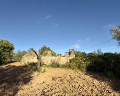 Belo terreno plano de 3.424 m² com projeto aprovado para a reconstrução de uma moradia térrea I 3 quartos I Piscina I Loulé