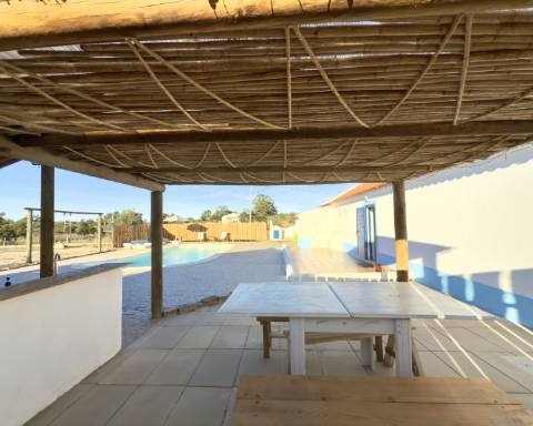 Linda casa típica do Alentejo I 2 quartos I Piscina I Terreno vedado com 3 290 m2 I São Domingos I Santiago do Cacém