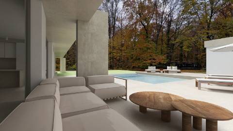 Terreno de 1180 m² com moradia contemporânea térrea de 210 m² I 6 quartos com piscina I Projeto de exceção aprovado com localização privilegiada I Aldeia de Estoi I Faro
