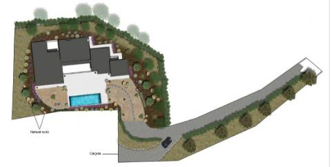 Oportunidade Excecional: Terreno com projeto aprovado para moradia com vista panorâmica para o mar | 3 Quartos | Piscina | Quinta das Raposeiras I Santa Barbara de Nexe