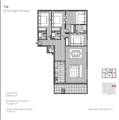 Apartamento T4 RoofTop no Foco, Avenida da Boavista Porto
