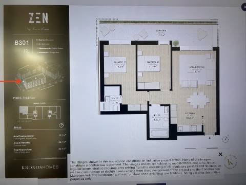 T2 no empreendimento Zen, Lumiar