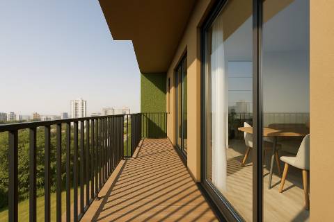 Apartamento T2 com vistas privilegiadas sobre o rio Tejo e excelente acessibilidade à capital