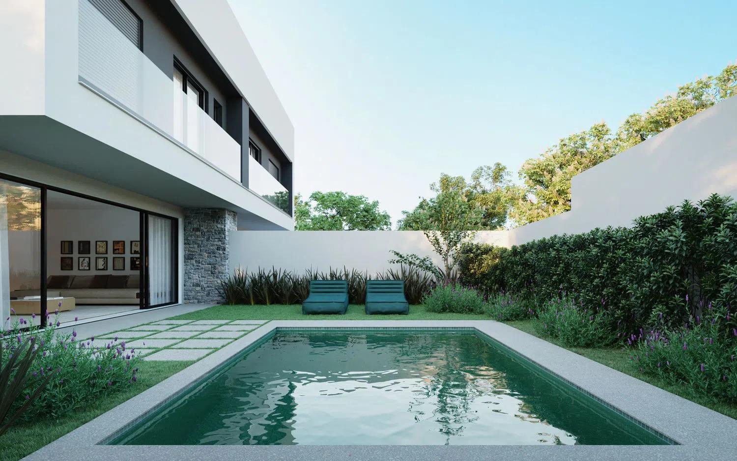 Moradia Geminada T3+1 de Luxo com Piscina e Jardim Privativo - Quinta da Armadora, Costa da Caparica