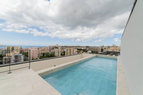 Apartamento T4 novo a estrear com terraço panorâmico e vista Tejo em Miraflores - Oeiras