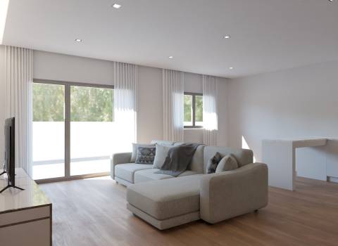 Apartamento T3 de segundo andar em prédio com elevador - Entroncamento