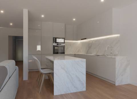 Apartamento T3 de segundo andar em prédio com elevador - Entroncamento