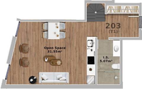 T1com mezzanine em Vila Nova de Gaia - General Torres - Azuaga 68