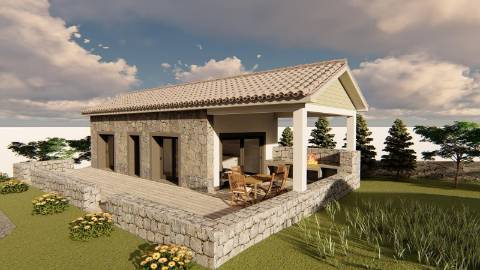 VENDE-SE TERRENO COM PROJETO DE CONSTRUÇÃO EM SANTO AMARO, SÃO ROQUE DO PICO