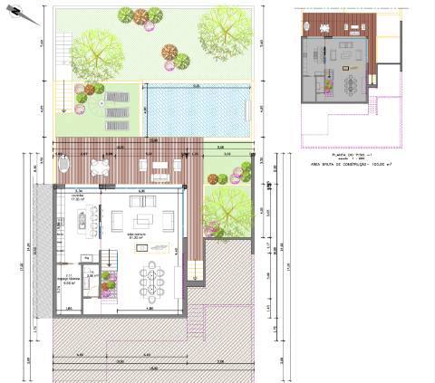 Moradias T4 de Três Frentes com Dois Andares e Piscina