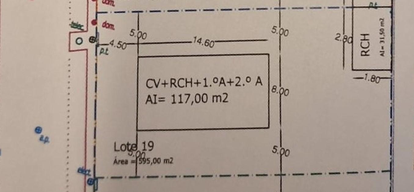 Lote de Terreno com 595 m2 para Moradia de 4 Frentes