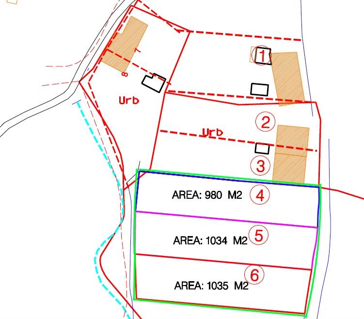 3 Lotes Contíguos para Construção de Moradias a 6 Km do Peso da Régua
