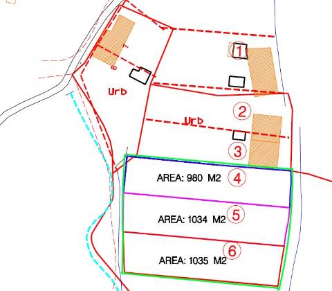 3 Lotes Contíguos para Construção de Moradias a 6 Km do Peso da Régua