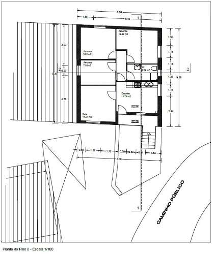 Moradia T2+1 de Cave e Rés do Chão na Raia, Mateus, Vila Real