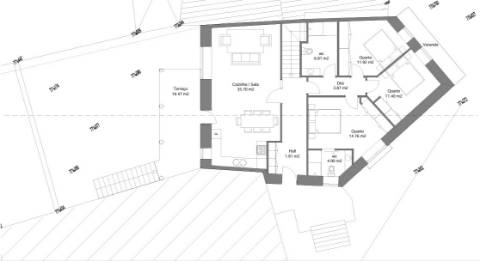 Moradia em Pedra para Reconstrução no Centro de Justes, Vila Real
